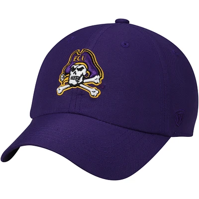 Men's Top of the World Purple ECU Pirates Primary Logo Staple Adjustable Hat