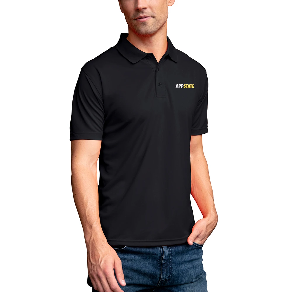 Men's Black Appalachian State Mountaineers Big & Tall Vansport Omega Tech Polo