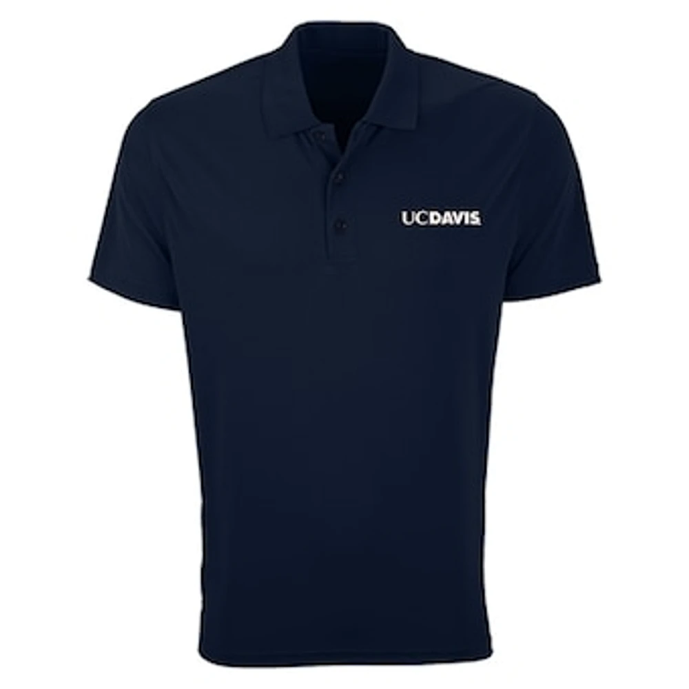Men's Navy UC Davis Aggies Big & Tall Vansport Omega Tech Polo