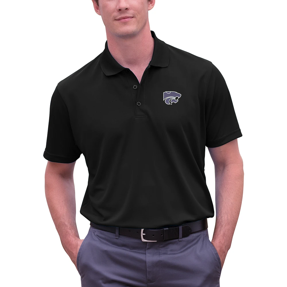 Men's Black Kansas State Wildcats Big & Tall Vansport Omega Tech Polo