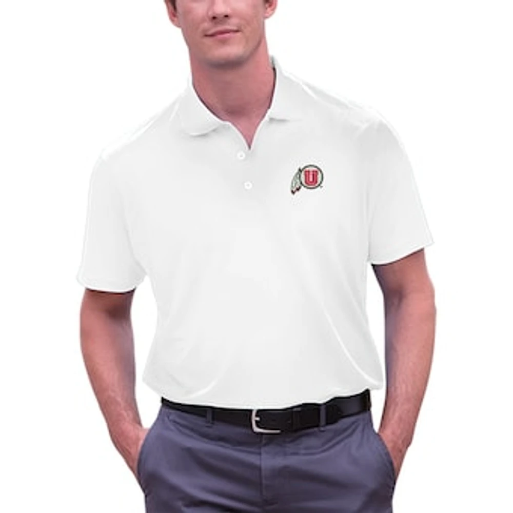Men's White Utah Utes Big & Tall Vansport Omega Tech Polo