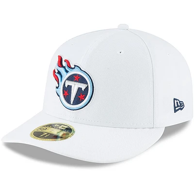 Men's New Era White Tennessee Titans Omaha Low Profile 59FIFTY Fitted Hat
