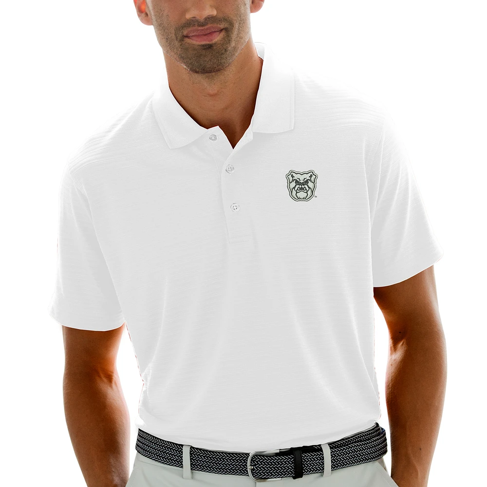 Men's White Butler Bulldogs Textured Stripe Polo