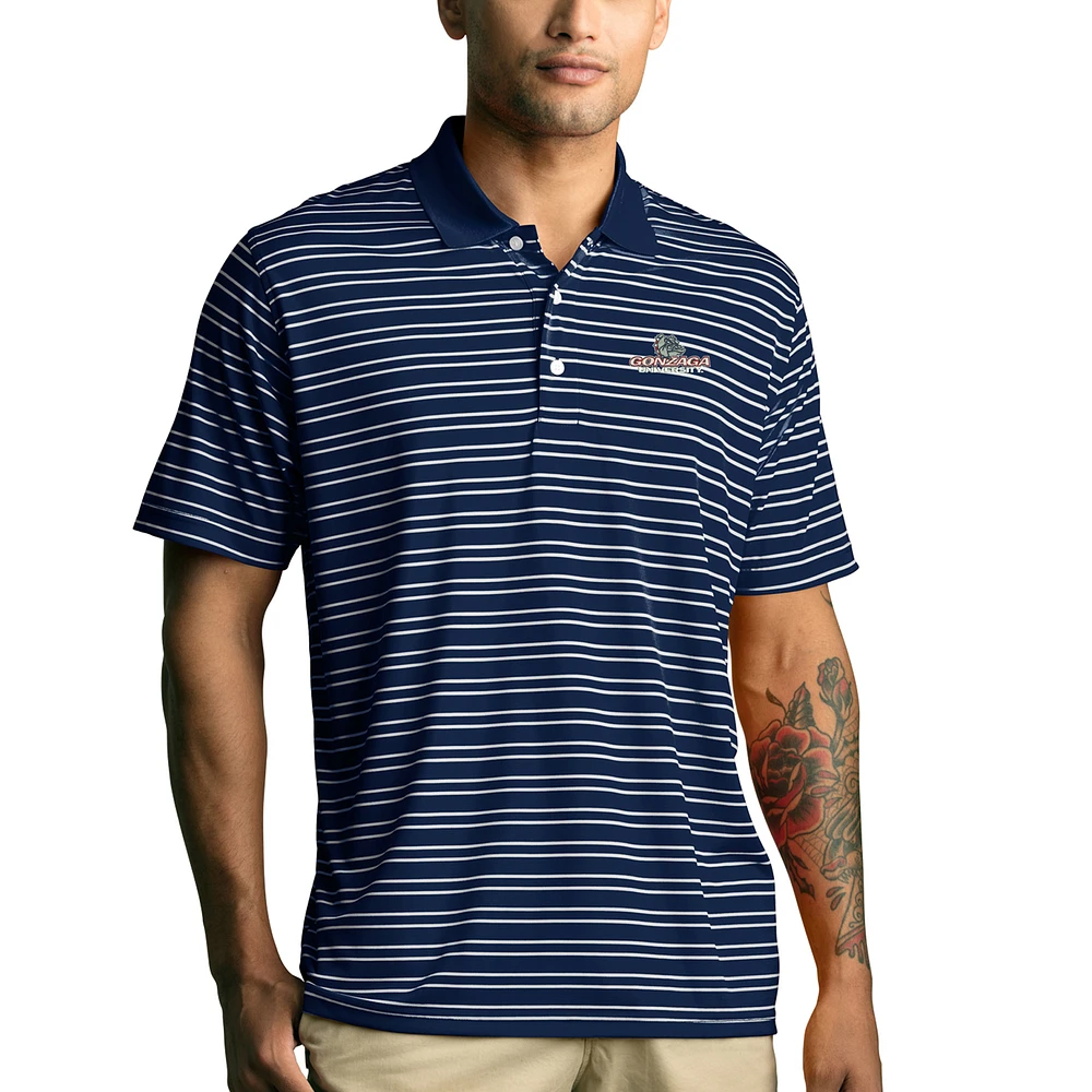 Men's Navy Gonzaga Bulldogs Tour Stripe Polo