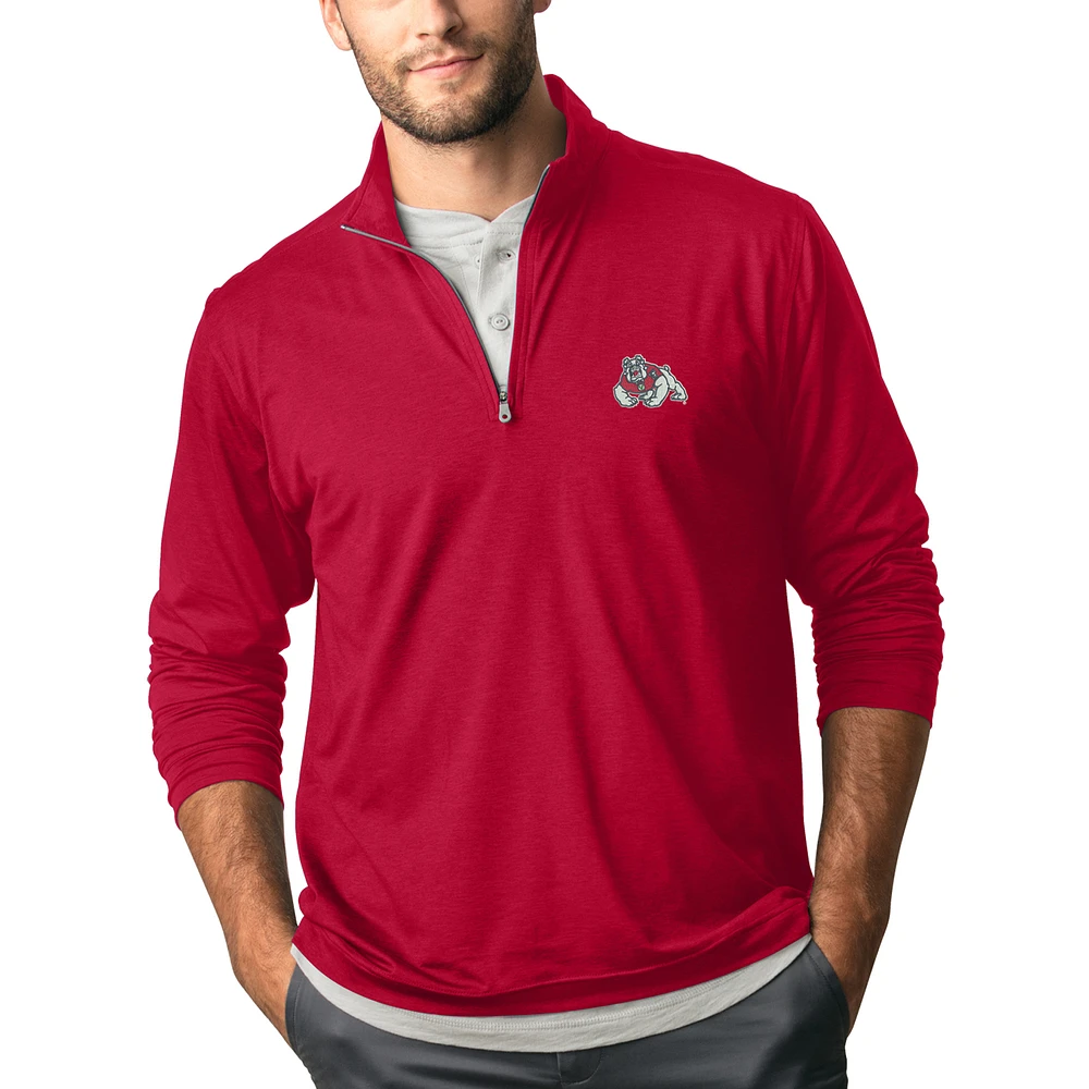 Men's Red Fresno State Bulldogs Zen Quarter-Zip Jacket