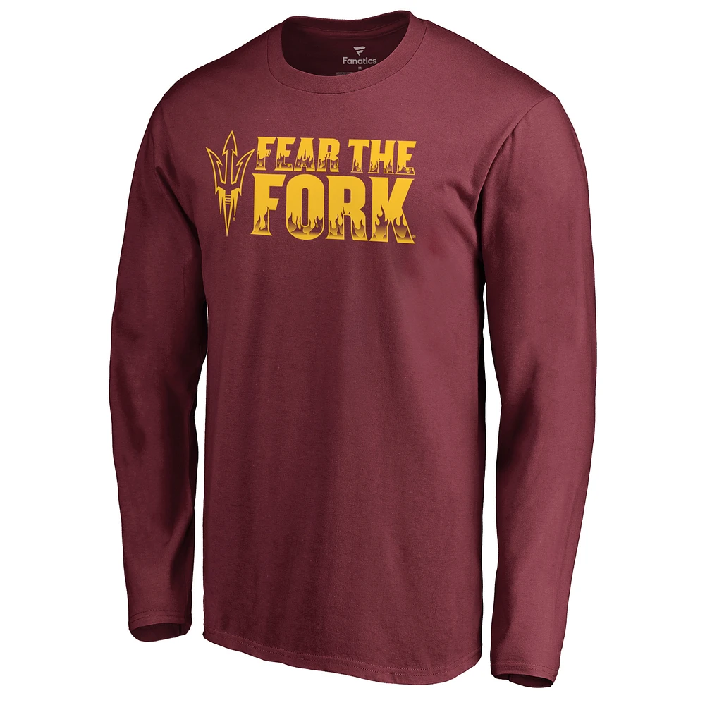 Men's Maroon Arizona State Sun Devils Hometown Collection Long Sleeve T-Shirt