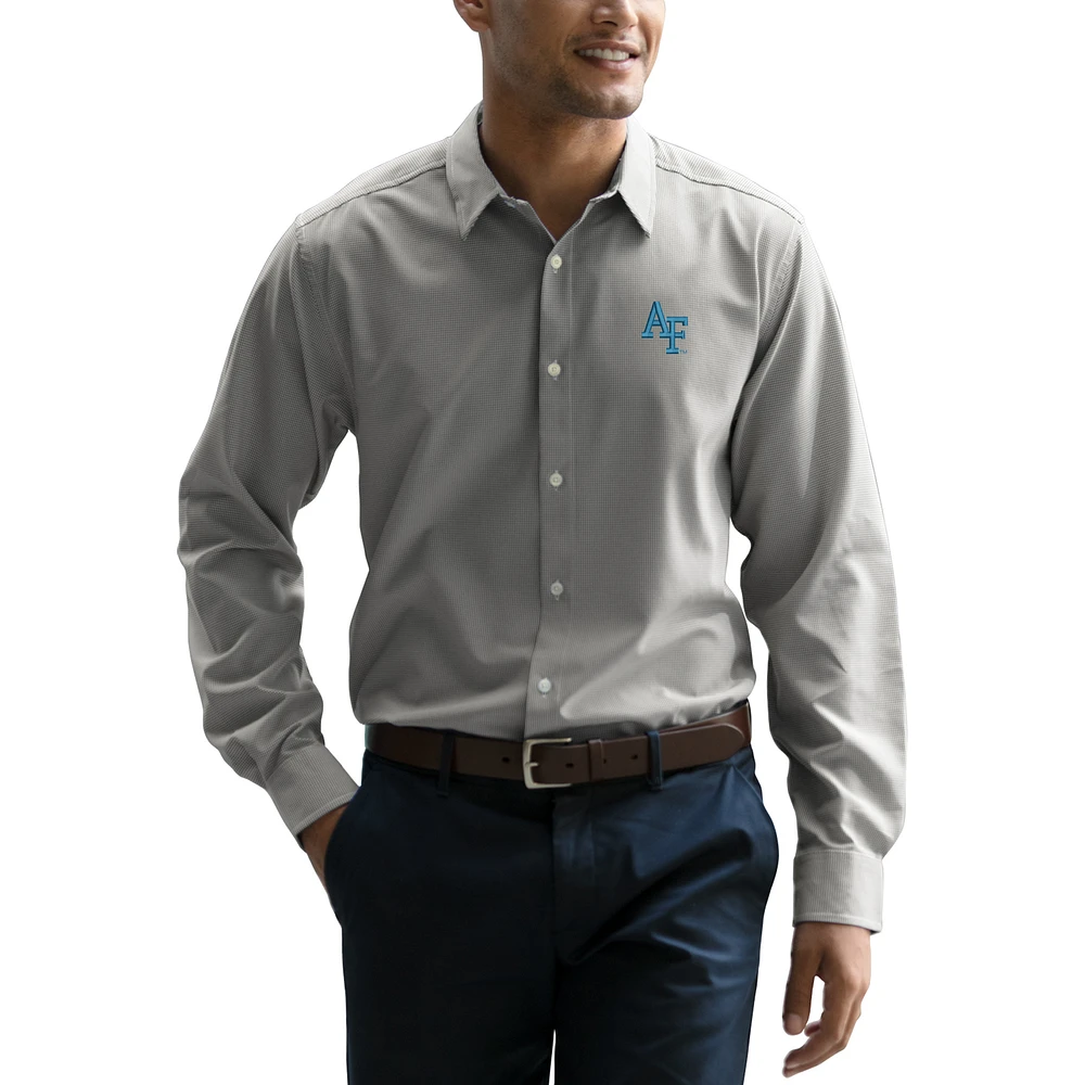 Men's Gray Air Force Falcons Sandhill Long Sleeve Dress Shirt