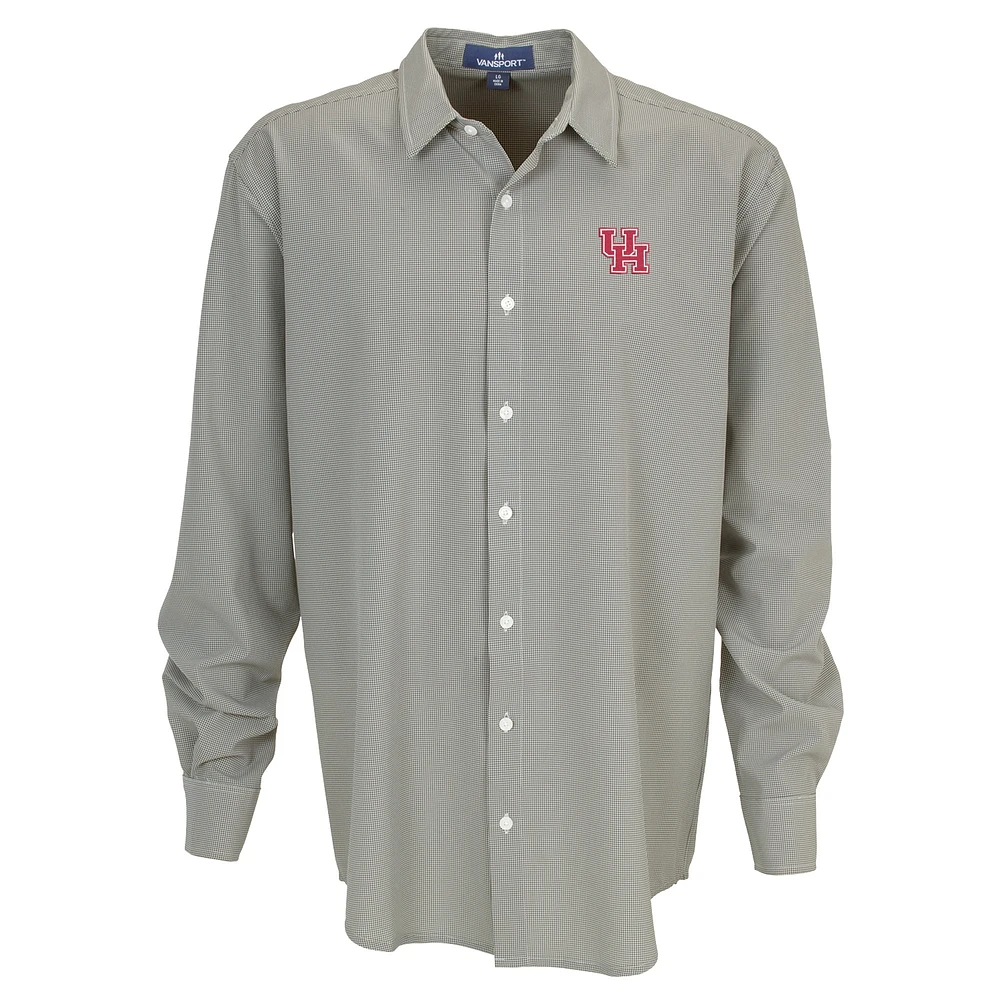 Men's Gray Houston Cougars Sandhill Long Sleeve Dress Shirt