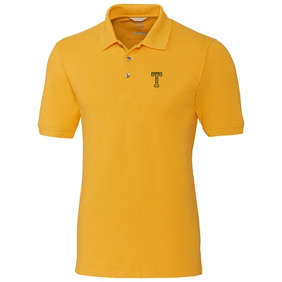 Men's Cutter & Buck Gold Georgia Tech Yellow Jackets Big & Tall College Vault Advantage DryTec Tri-Blend Polo