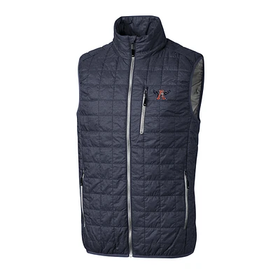 Men's Cutter & Buck Anthracite Auburn Tigers Big Tall College Vault Rainier Full-Zip Vest