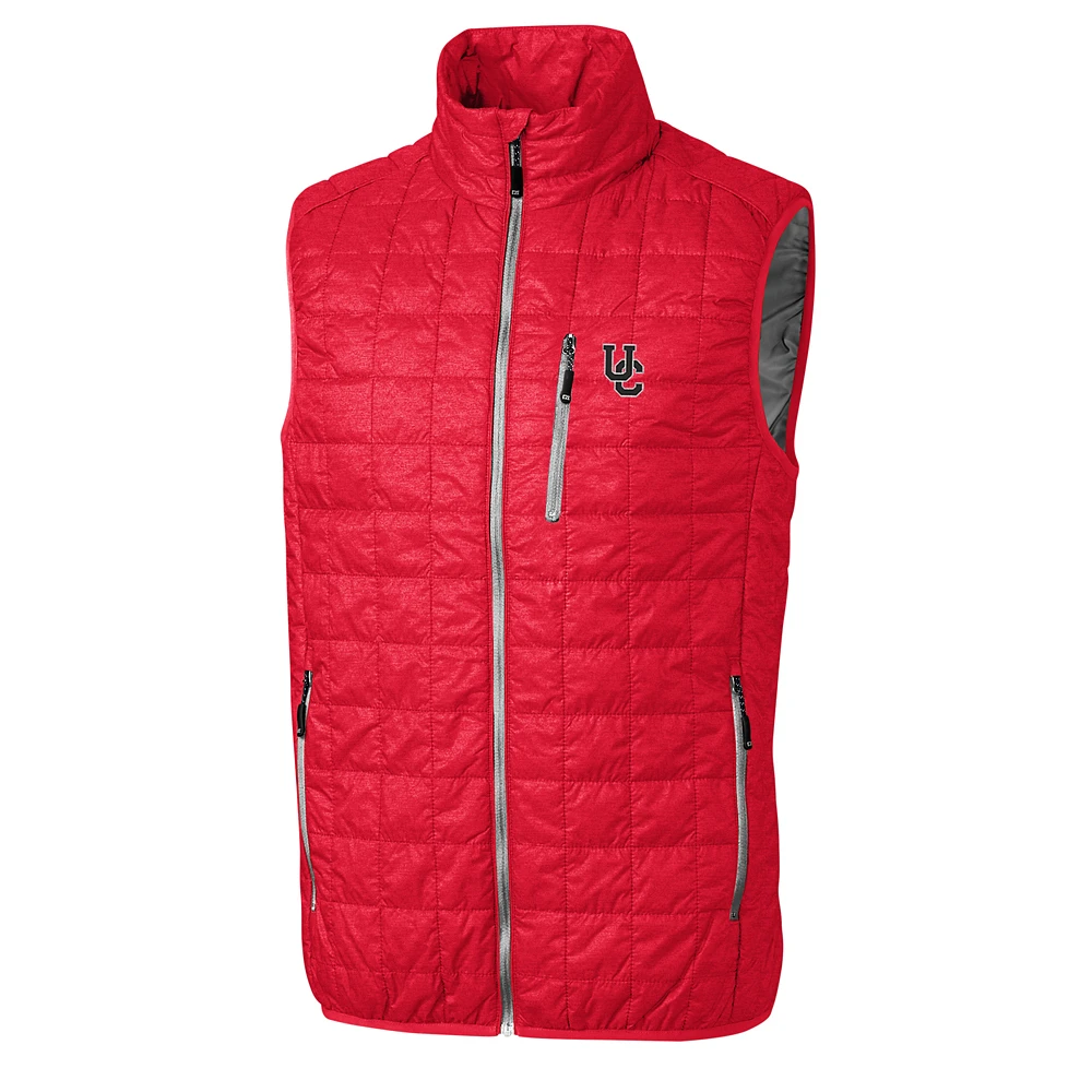 Men's Cutter & Buck Red Cincinnati Bearcats Big & Tall College Vault Rainier Full-Zip Vest