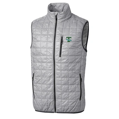 Men's Cutter & Buck Gray Tulane Green Wave Big & Tall College Vault Rainier Full-Zip Vest
