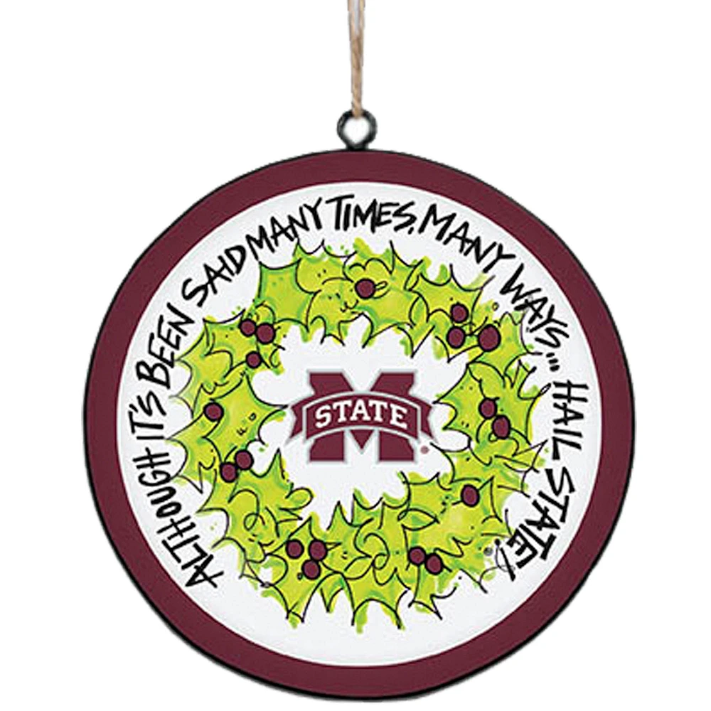 Mississippi State Bulldogs Metal Ornament