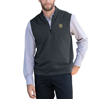 Men's Black Army Knights Vansport Cypress Quarter-Zip Vest