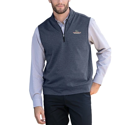 Men's Navy Gonzaga Bulldogs Vansport Cypress Quarter-Zip Vest