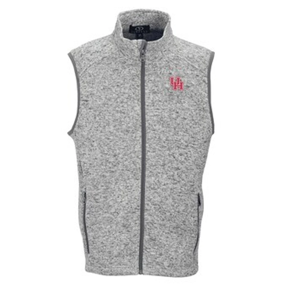 Men's Gray Houston Cougars Summit Full-Zip Sweater Vest