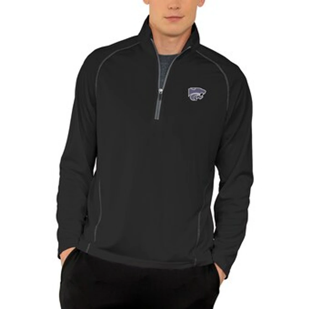Men's Black Kansas State Wildcats Vansport Performance Quarter-Zip Pullover Jacket