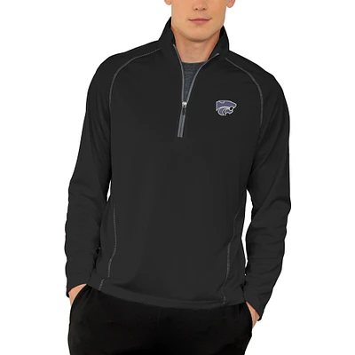 Men's Black Kansas State Wildcats Vansport Performance Quarter-Zip Pullover Jacket
