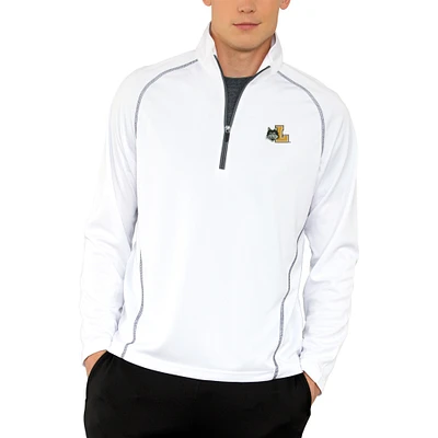 Men's White Loyola Chicago Ramblers Vansport Performance Quarter-Zip Pullover Jacket