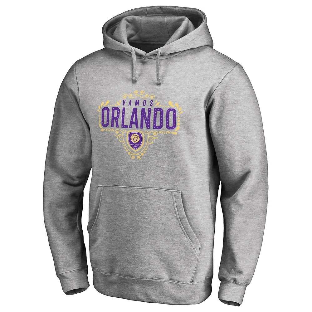 Men's Heathered Gray Orlando City SC Hometown Collection Pullover Hoodie