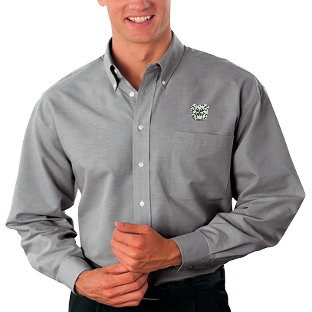 Men's Gray Butler Bulldogs Big & Tall Velocity Oxford Button-Down Shirt