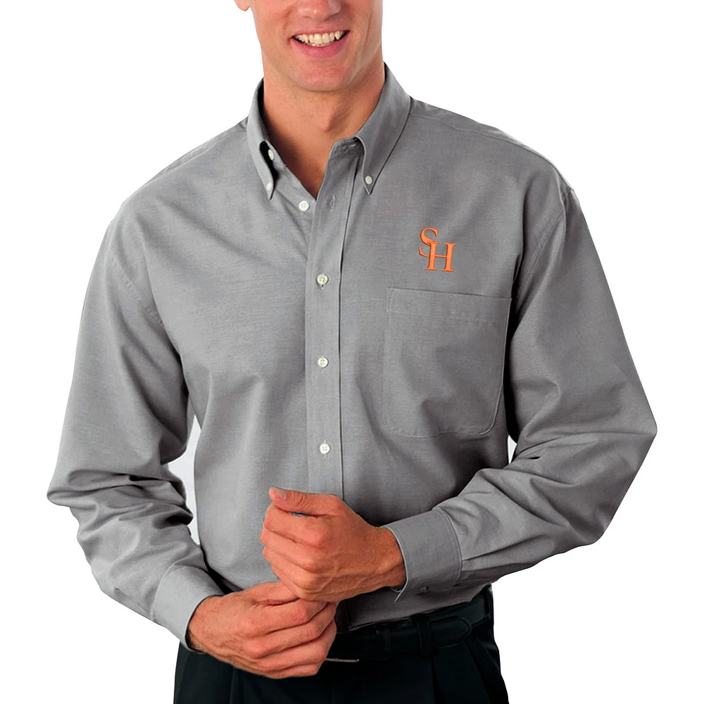 Men's Gray Sam Houston State Bearkats Big & Tall Velocity Oxford Button-Down Shirt