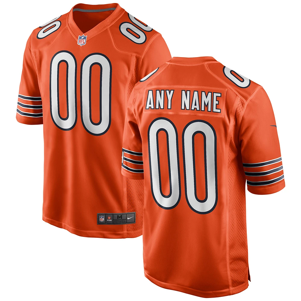 Youth Nike Orange Chicago Bears Alternate Custom Game Jersey