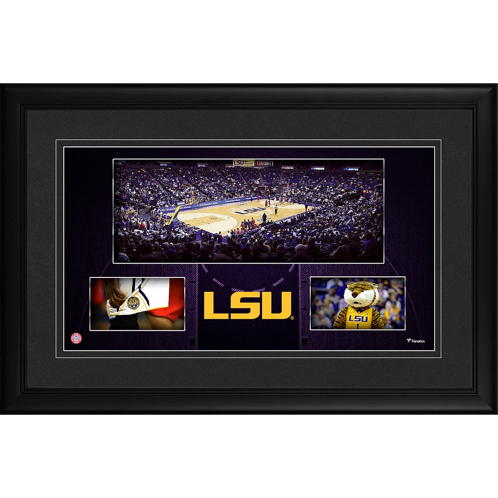Louisiana State Tigers Framed 10'' x 18'' Pete Maravich Assembly Center Panoramic Collage