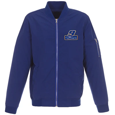 Men's JH Design Royal Chase Elliott Lightweight Nylon Bomber Jacket