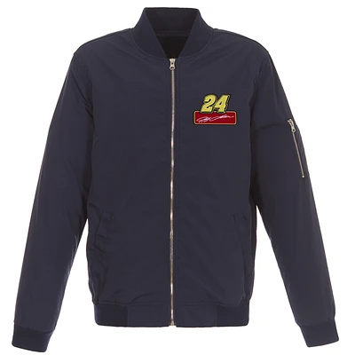 Men's JH Design Navy Jeff Gordon Lightweight Nylon Bomber Jacket