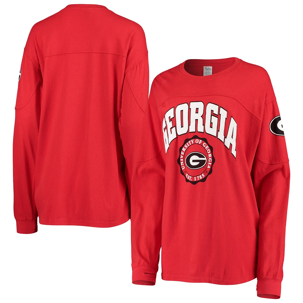 Women's Pressbox Georgia Bulldogs Edith Long Sleeve Oversized Top