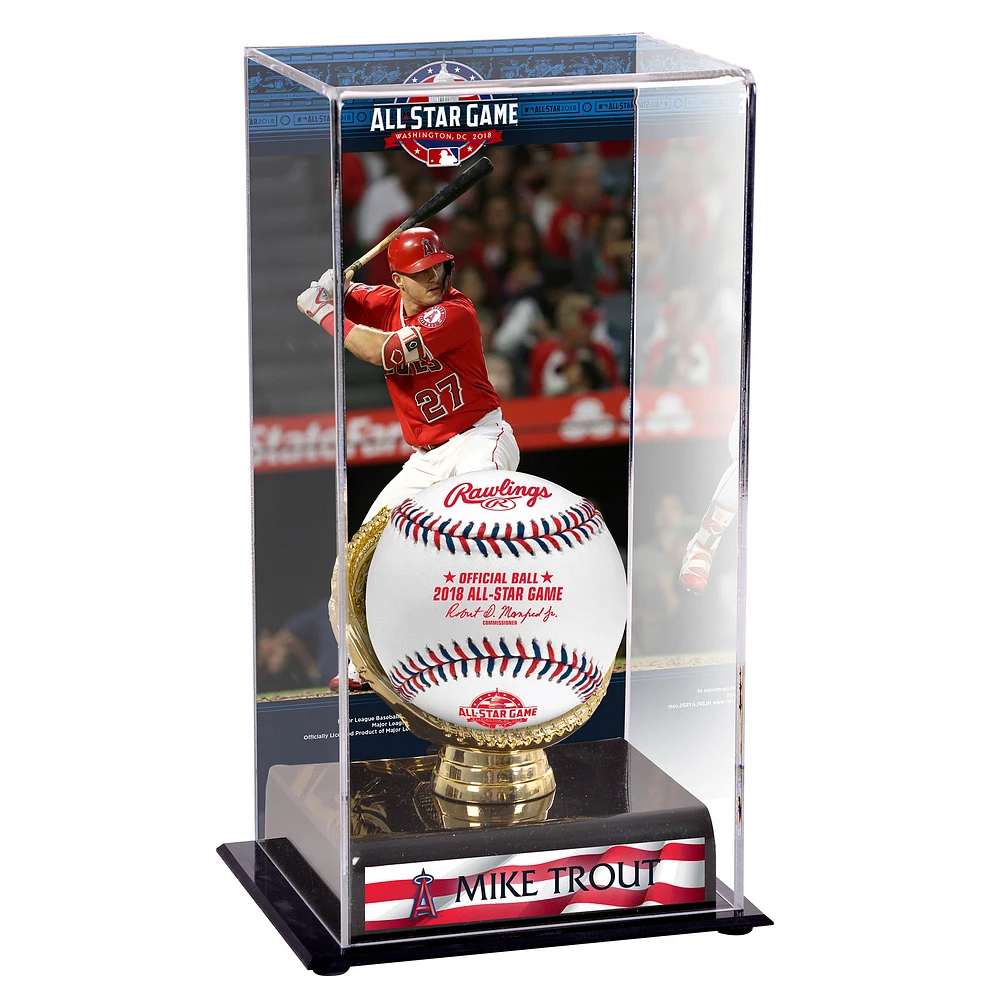 Mike Trout Los Angeles Angels 2018 MLB All-Star Game Gold Glove Display Case with Image