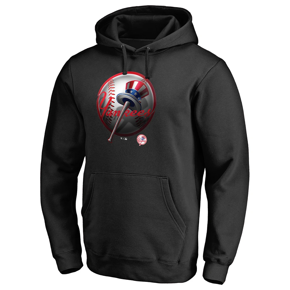 Men's Black New York Yankees Midnight Mascot Pullover Hoodie