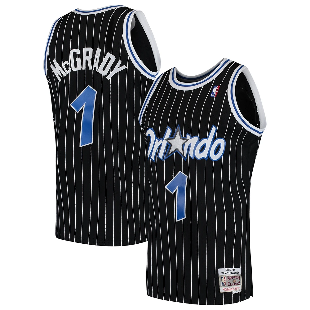 Men's Mitchell & Ness Tracy McGrady Black Orlando Magic Hardwood Classics Swingman Jersey