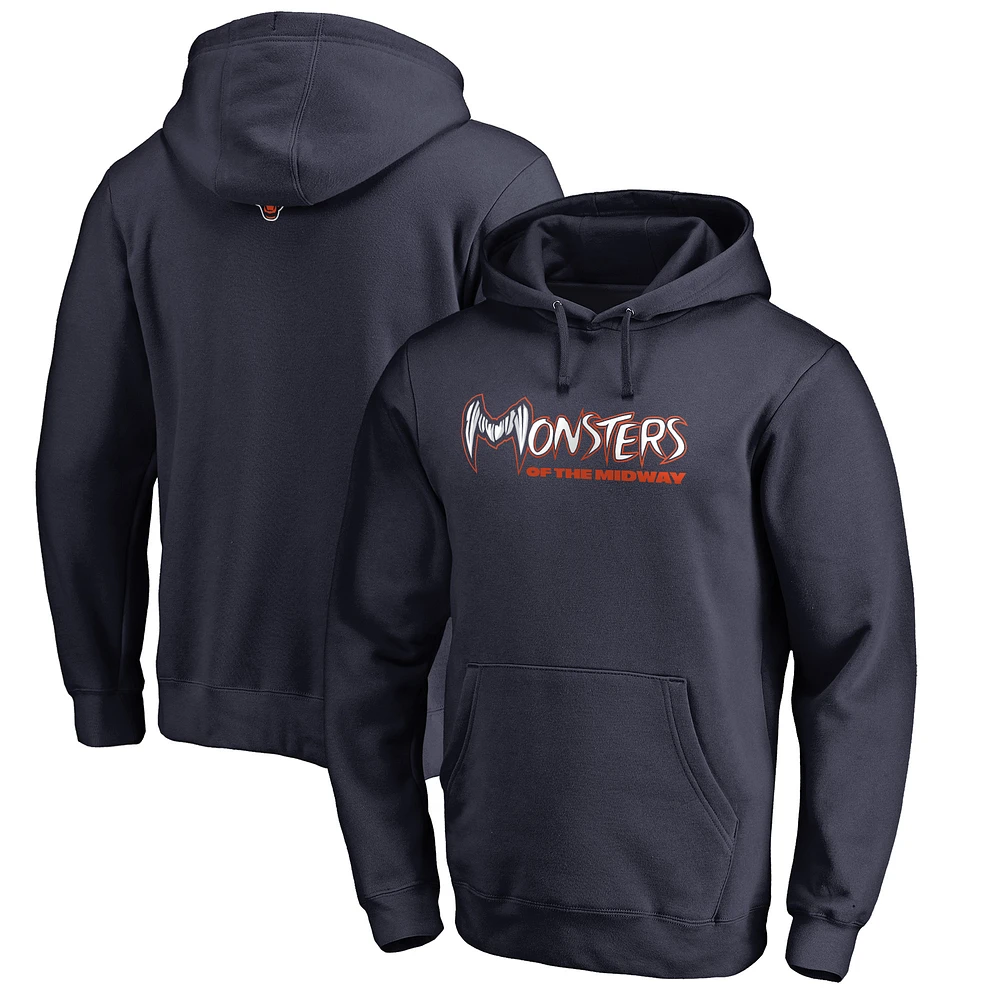 Men's Navy Chicago Bears Monsters Pullover Hoodie