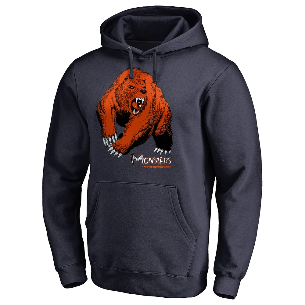 Men's Navy Chicago Bears Heroes Assemble Pullover Hoodie