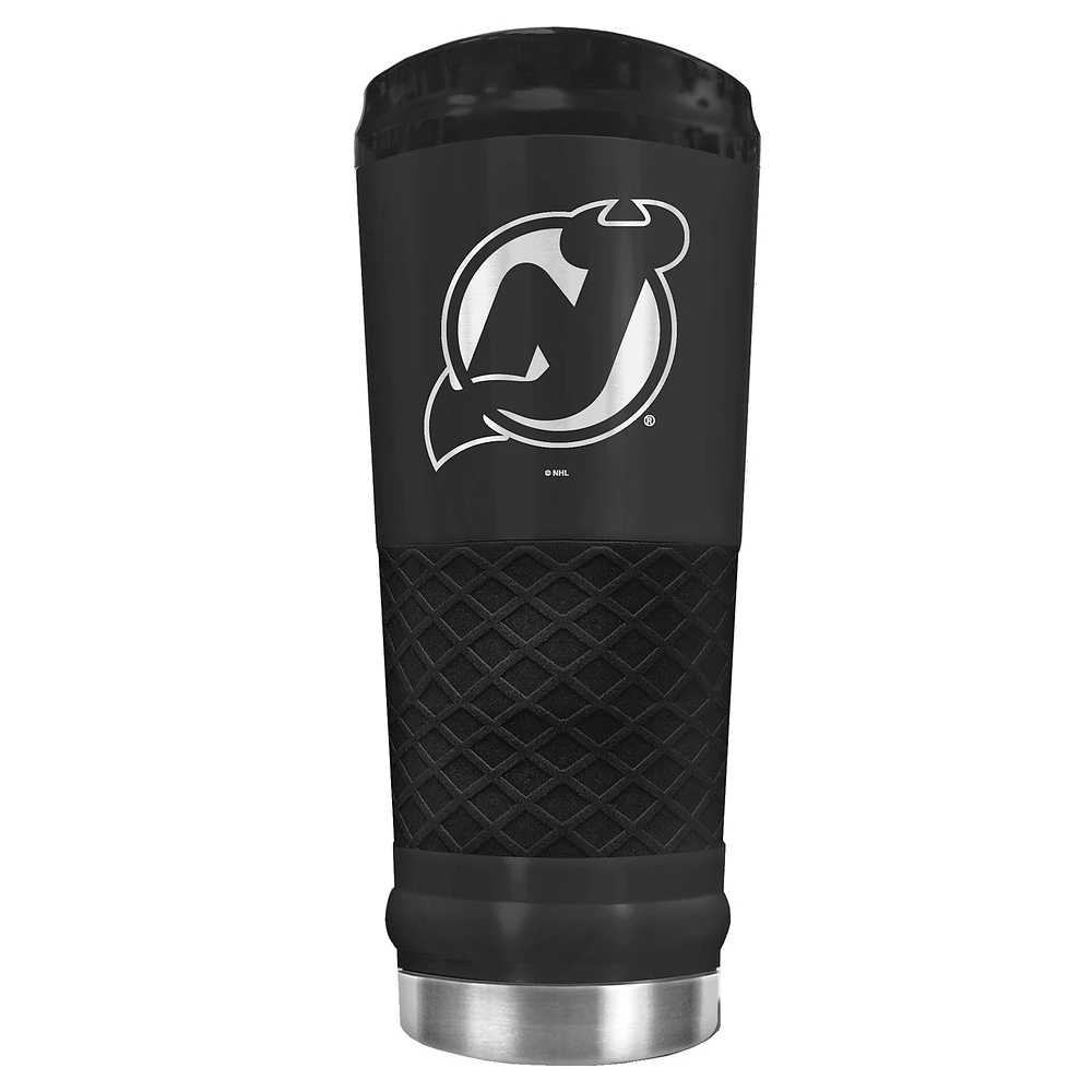 Black New Jersey Devils Stealth Matte 24oz Tumbler