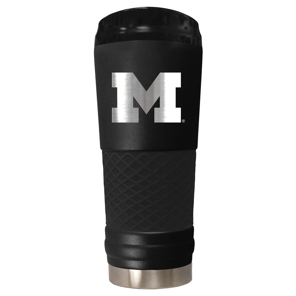 Black Michigan Wolverines Stealth Matte 24oz Tumbler