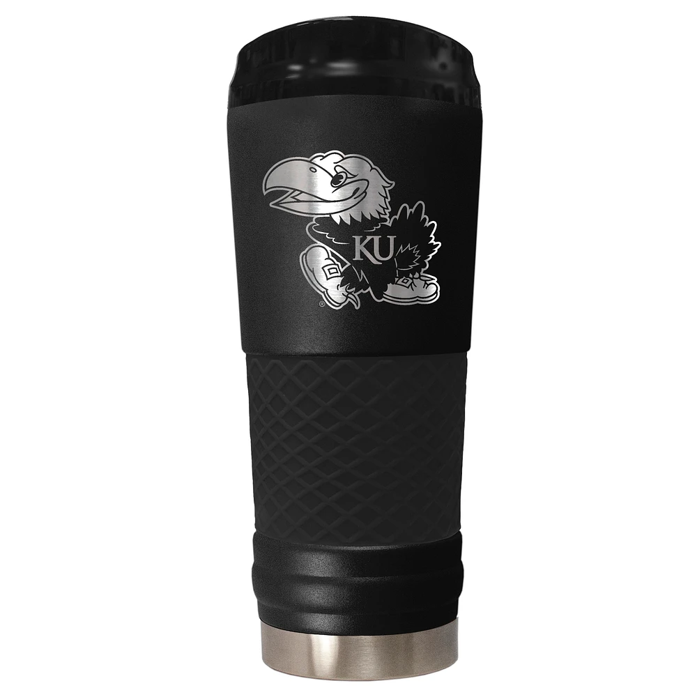 Black Kansas Jayhawks Stealth Matte 24oz Tumbler