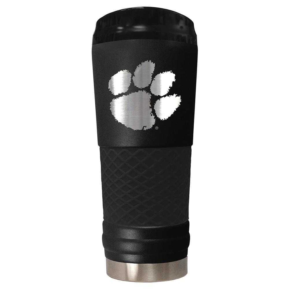 Black Clemson Tigers Stealth Matte 24oz Tumbler