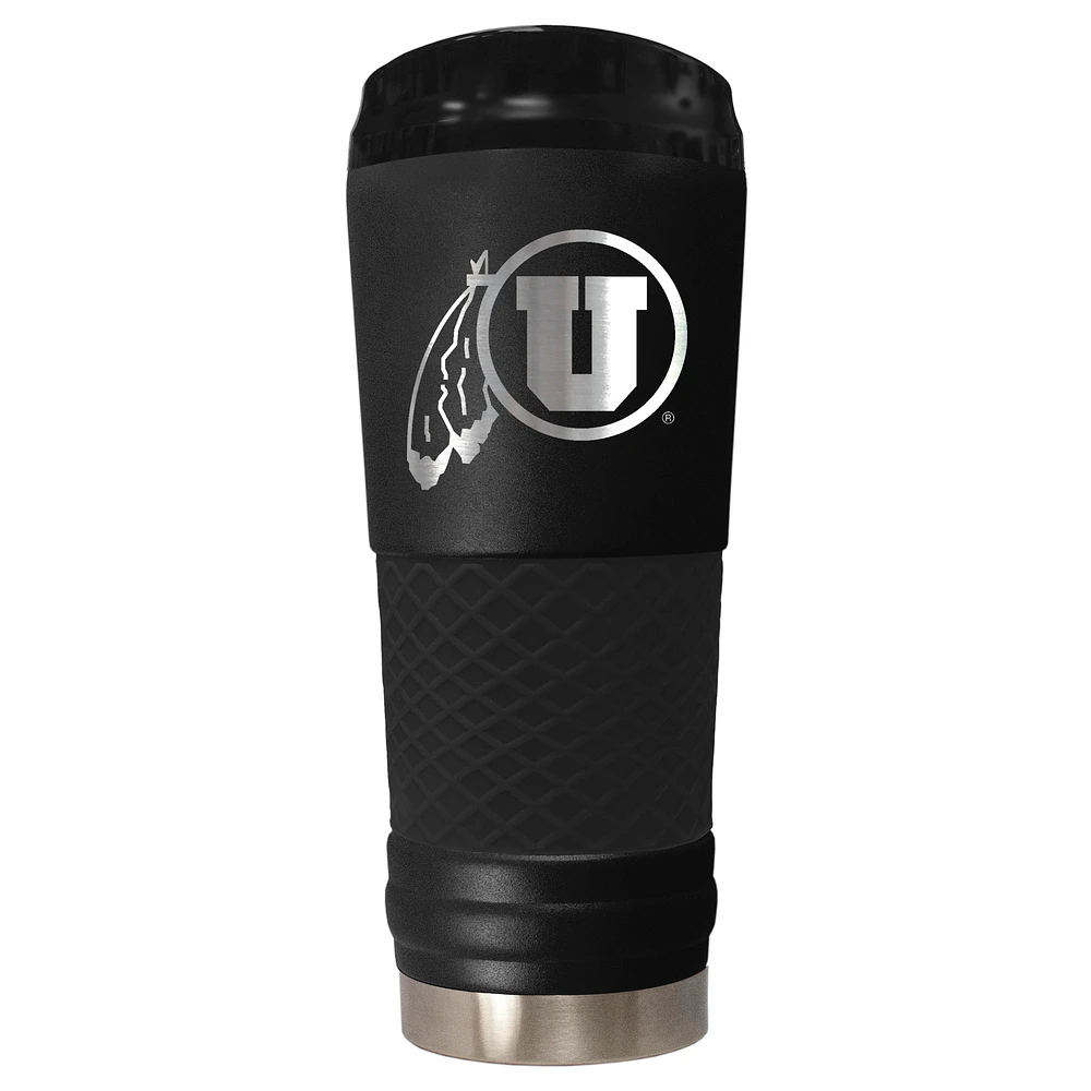 Black Utah Utes Stealth Matte 24oz Tumbler