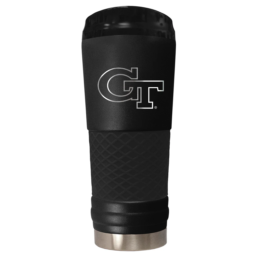 Black GA Tech Yellow Jackets Stealth Matte 24oz Tumbler