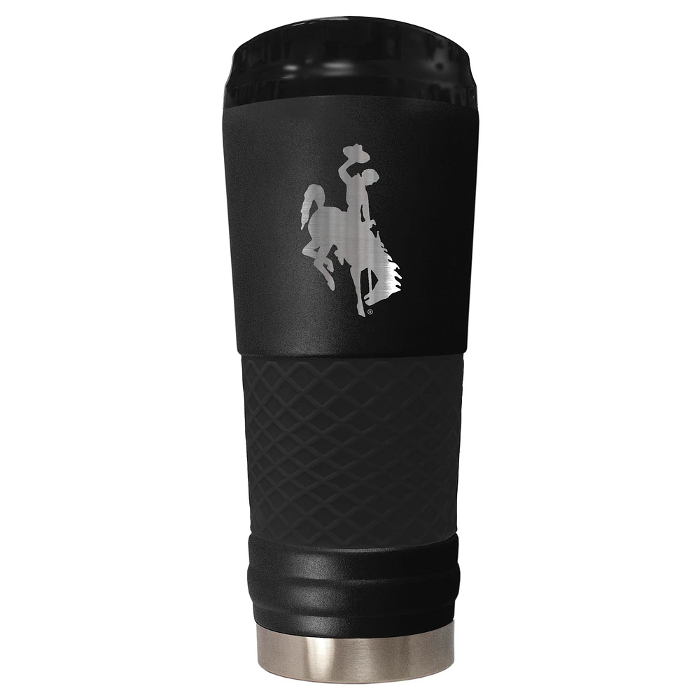 Black Wyoming Cowboys Stealth Matte 24oz Tumbler