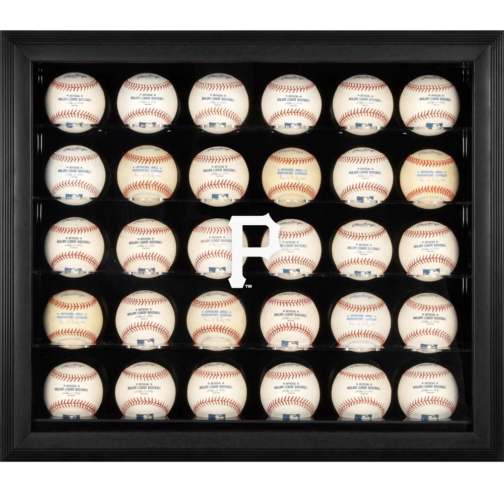 Pittsburgh Pirates (2014 - Present) Logo Black Framed 30-Ball Display Case