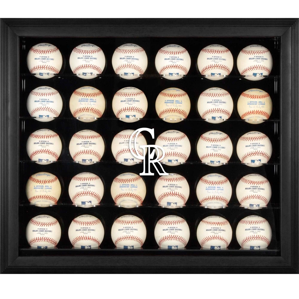 Colorado Rockies (2017 - Present) Logo Black Framed 30-Ball Display Case
