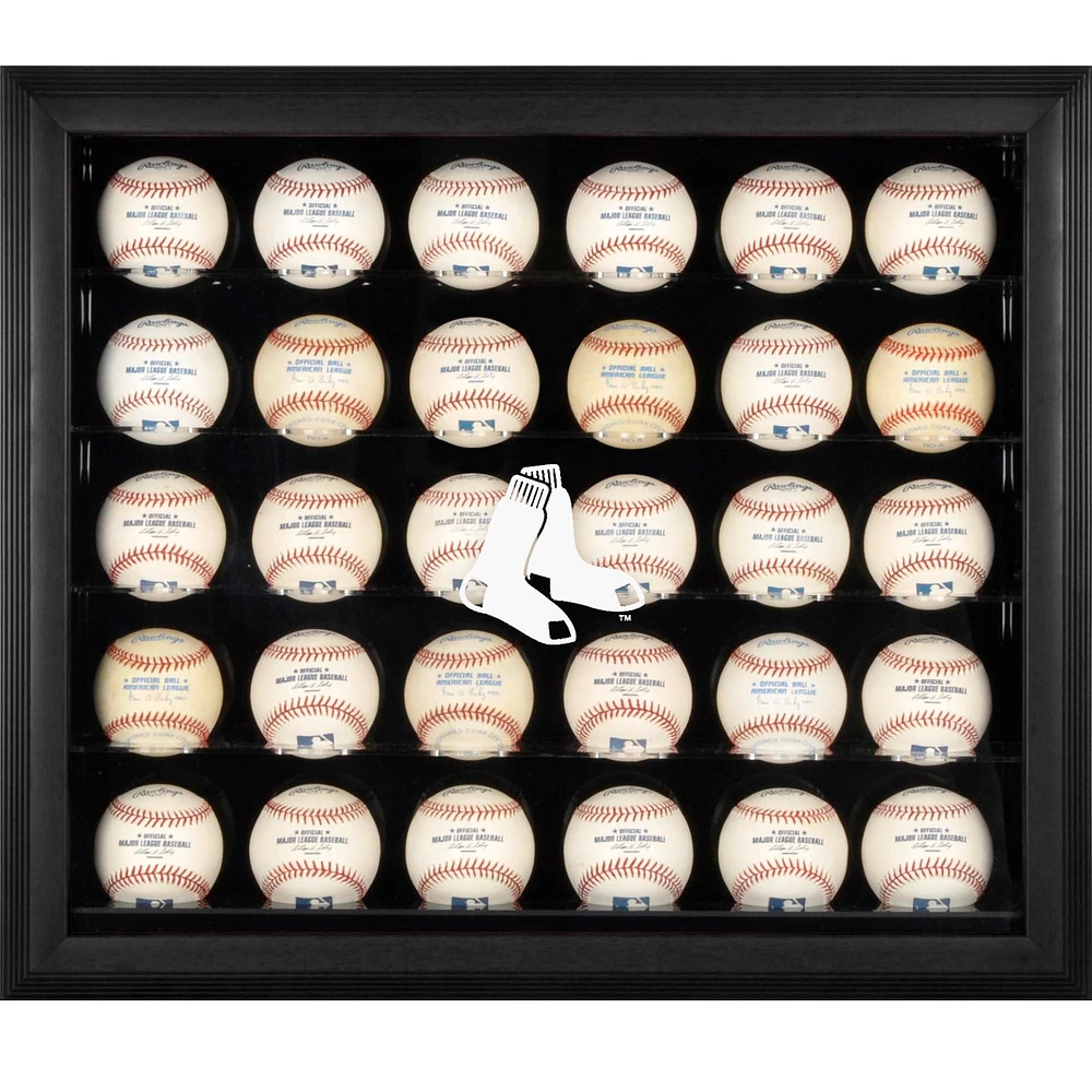 Boston Red Sox (2009 - Present) Logo Black Framed 30-Ball Display Case