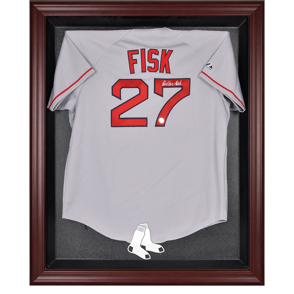 Boston Red Sox (2009 - Present) Mahogany Framed Logo Jersey Display Case