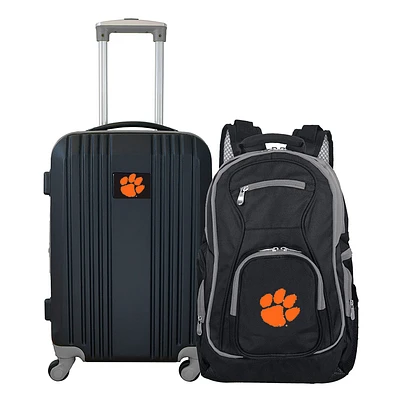 MOJO Black Clemson Tigers 2-Piece Luggage & Backpack Set