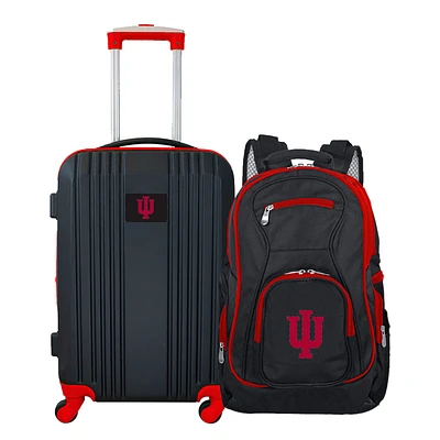 MOJO Black Indiana Hoosiers 2-Piece Luggage & Backpack Set