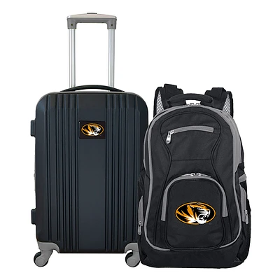 MOJO Black Missouri Tigers 2-Piece Luggage & Backpack Set